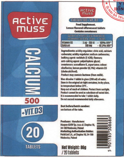 Thông tin cảnh báo về lô sản phẩm Thực phẩm bảo vệ sức khỏe CALCIUM 500 + VIT. D3 có chứa 2-chloroethanol