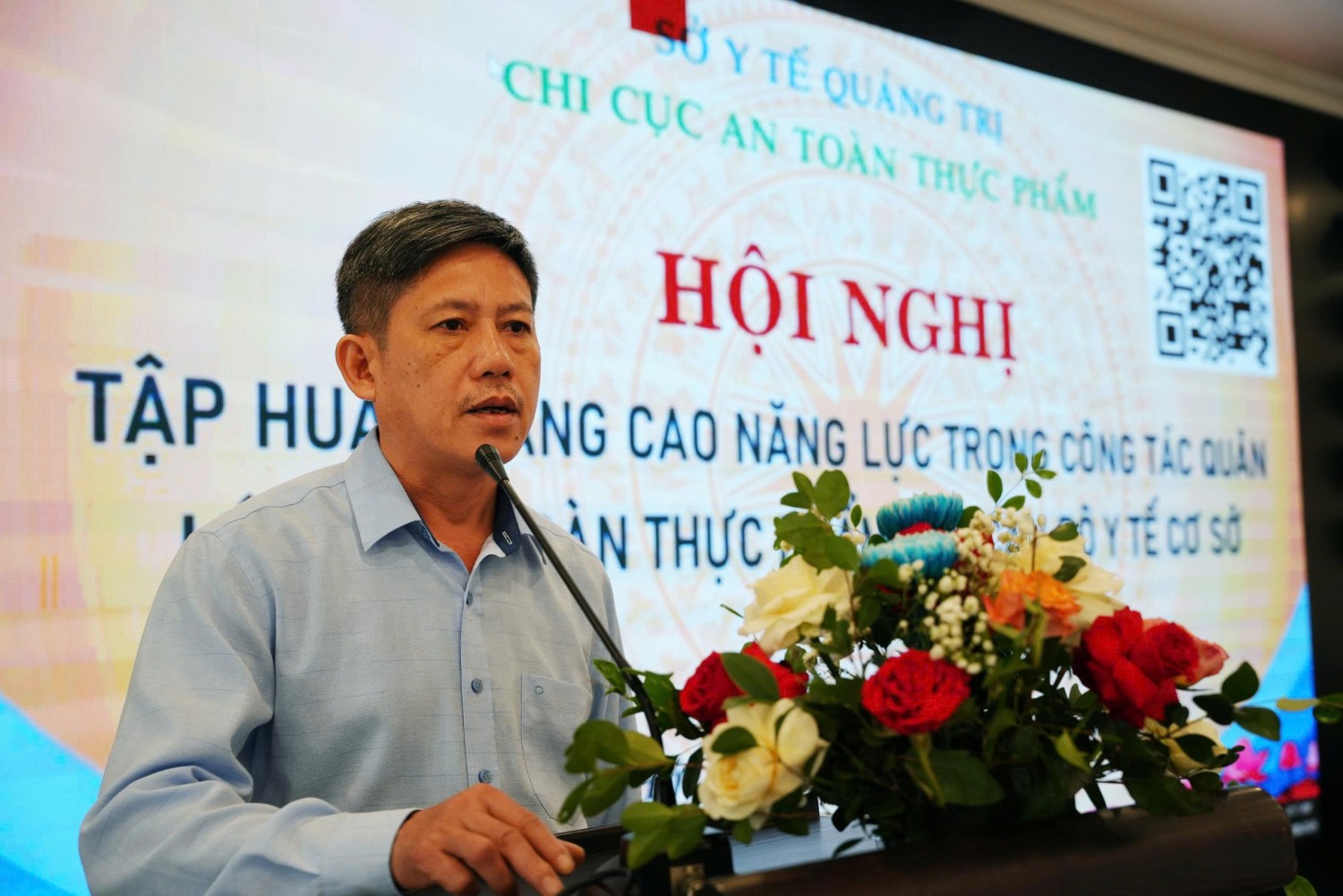 Đồng chí Lê Minh Tiến phát biểu tại Hội nghị